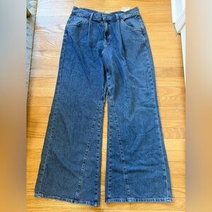 Free People Sheridan Mid Rise Trouser Jeans Women’s Size 30 NWT Baggy Flare